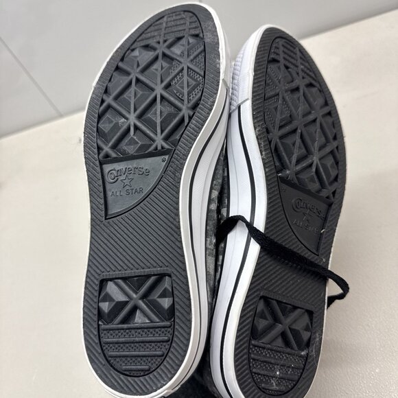 Converse CT All Star Winter Grey Print Canvas High Top Sneaker 549650F Women 9 - Picture 7 of 9